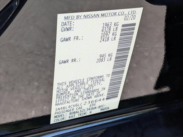 2020 Nissan Altima SR FWD