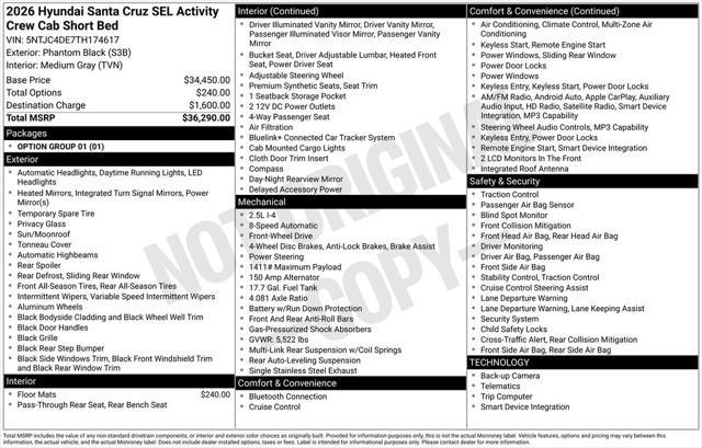 2026 Hyundai Santa Cruz SEL Activity