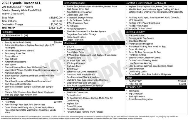 2026 Hyundai Tucson SEL Plus