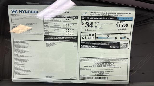 2026 Hyundai Elantra SEL Sport