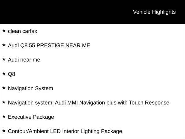 2021 Audi Q8 Prestige 55 TFSI quattro Tiptronic