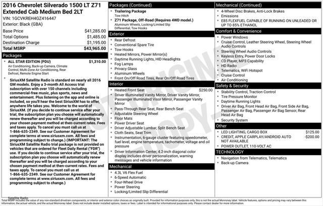 2016 Chevrolet Silverado 1500 2LT
