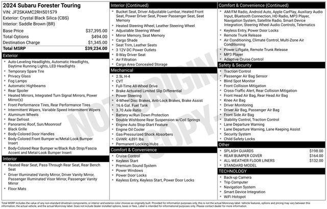2024 Subaru Forester Touring
