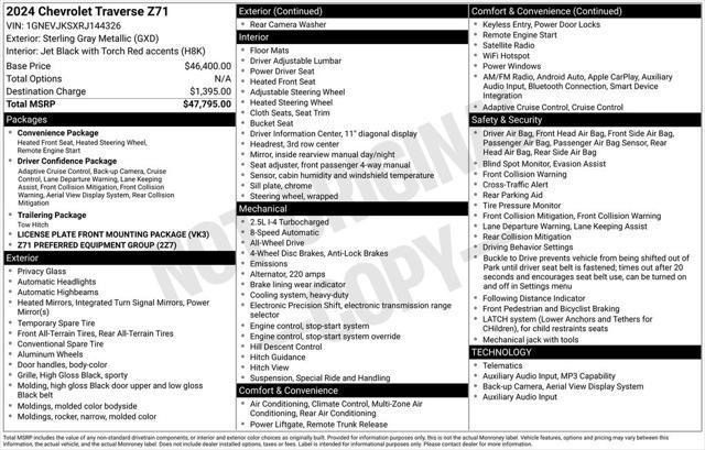 2024 Chevrolet Traverse AWD Z71