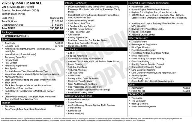 2026 Hyundai Tucson SEL Plus