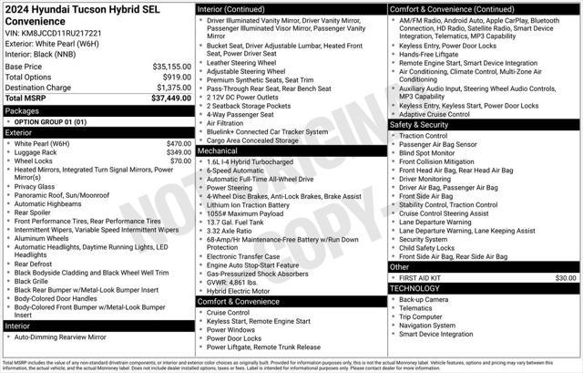2024 Hyundai Tucson Hybrid SEL Convenience