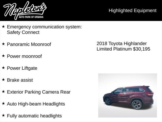 2018 Toyota Highlander Limited Platinum