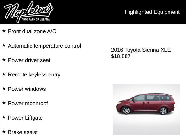 2016 Toyota Sienna XLE 8 Passenger