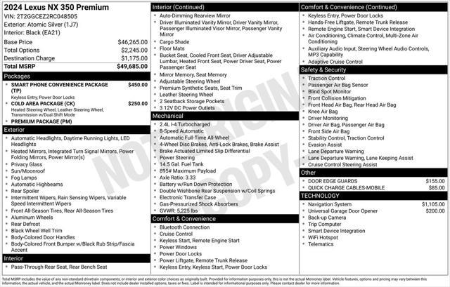 2024 Lexus NX 350 Premium
