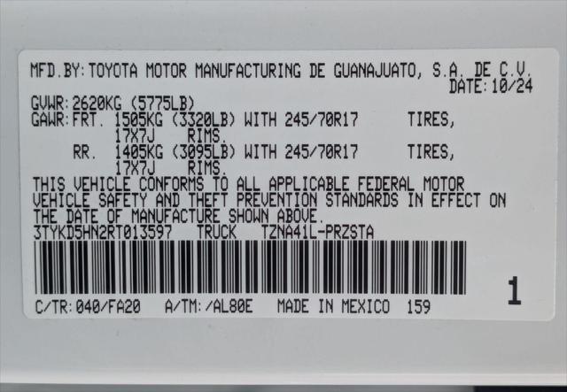 2024 Toyota Tacoma SR