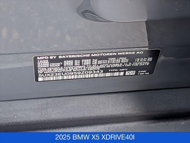2025 BMW X5 xDrive40i