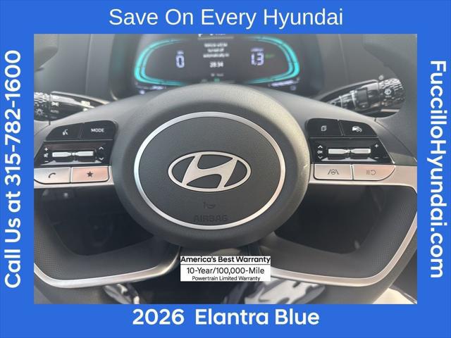 2026 Hyundai Elantra Hybrid Blue