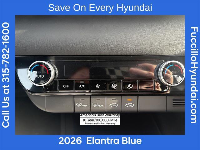 2026 Hyundai Elantra Hybrid Blue