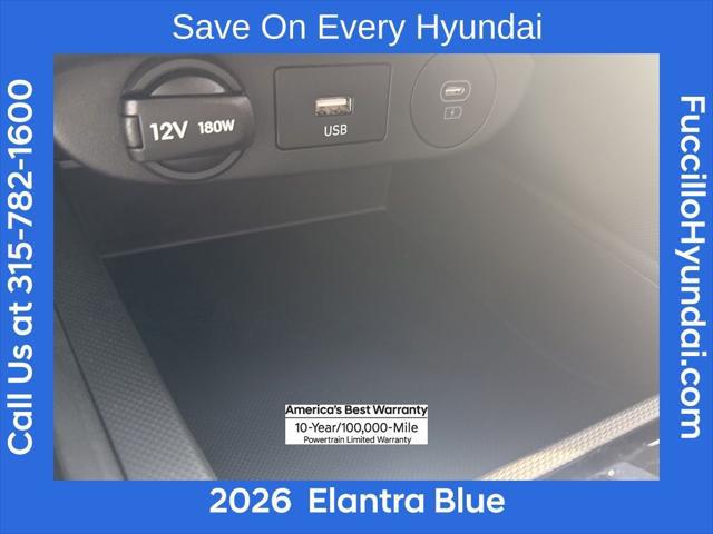2026 Hyundai Elantra Hybrid Blue