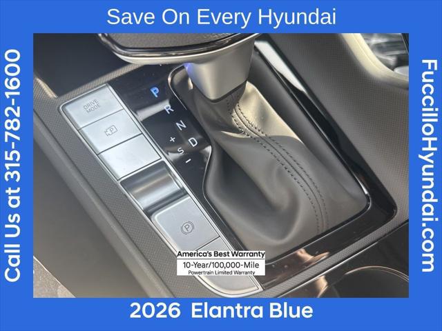 2026 Hyundai Elantra Hybrid Blue