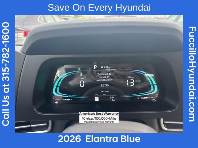 2026 Hyundai Elantra Hybrid Blue