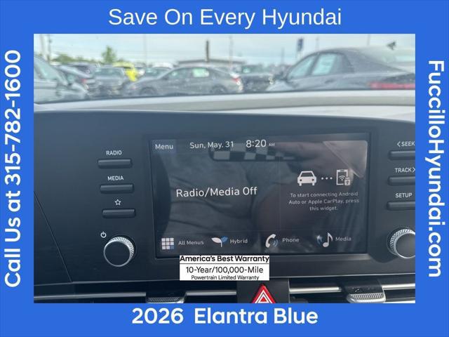 2026 Hyundai Elantra Hybrid Blue