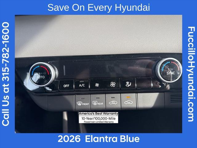 2026 Hyundai Elantra Hybrid Blue