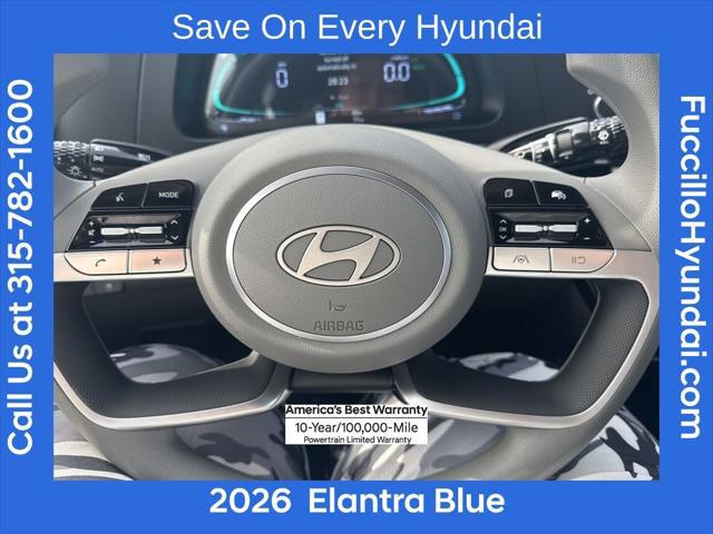 2026 Hyundai Elantra Hybrid Blue