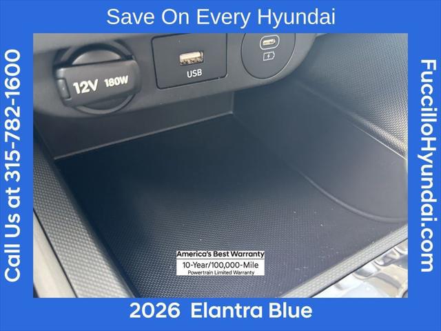 2026 Hyundai Elantra Hybrid Blue