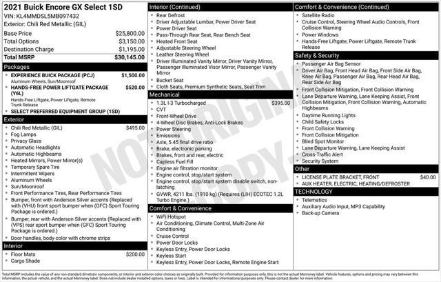 2021 Buick Encore GX FWD Select