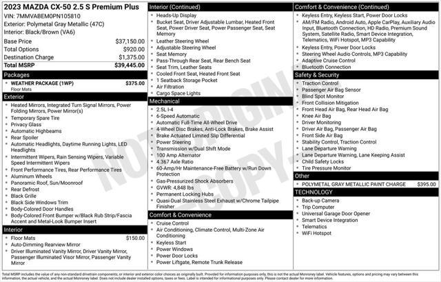 2023 Mazda CX-50 2.5 S Premium Plus