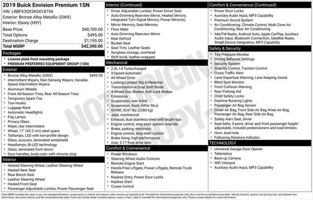 2019 Buick Envision AWD Premium I