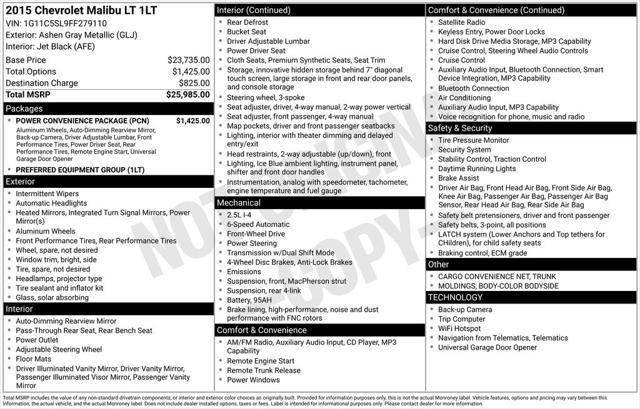 2015 Chevrolet Malibu 1LT