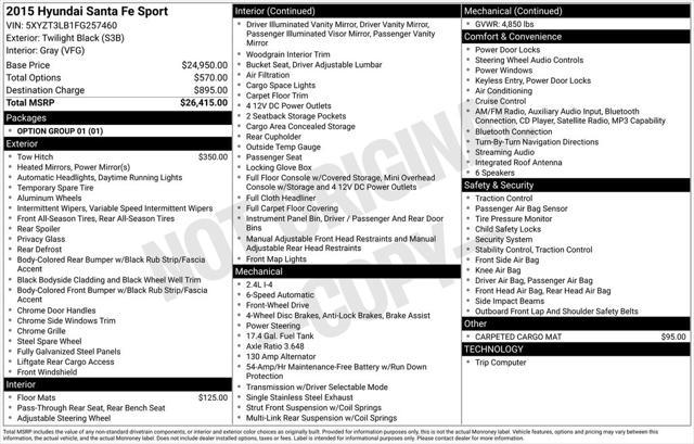 2015 Hyundai Santa Fe Sport 2.4L