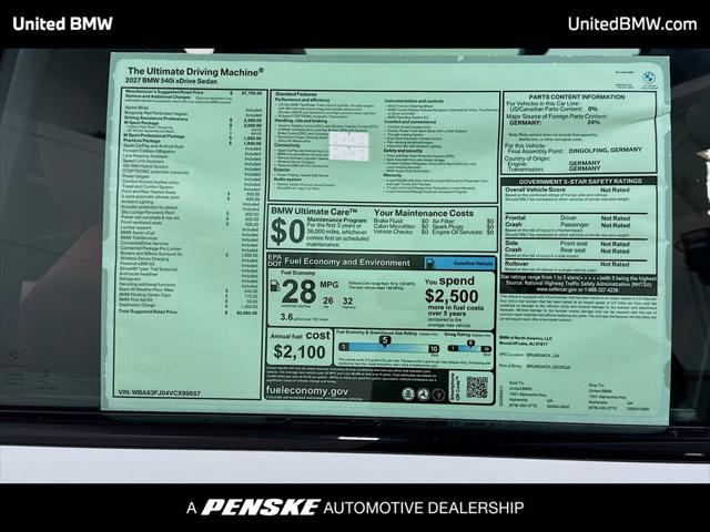 2027 BMW 5 Series 540i xDrive