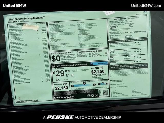 2026 BMW M340i NA
