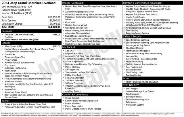 2024 Jeep Grand Cherokee Overland 4x4