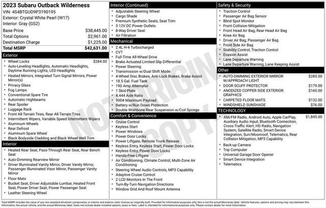 2023 Subaru Outback Wilderness