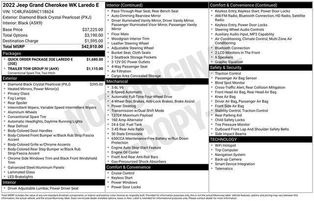 2022 Jeep Grand Cherokee Laredo E 4x4