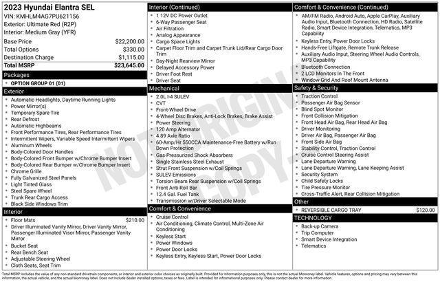 2023 Hyundai Elantra SEL