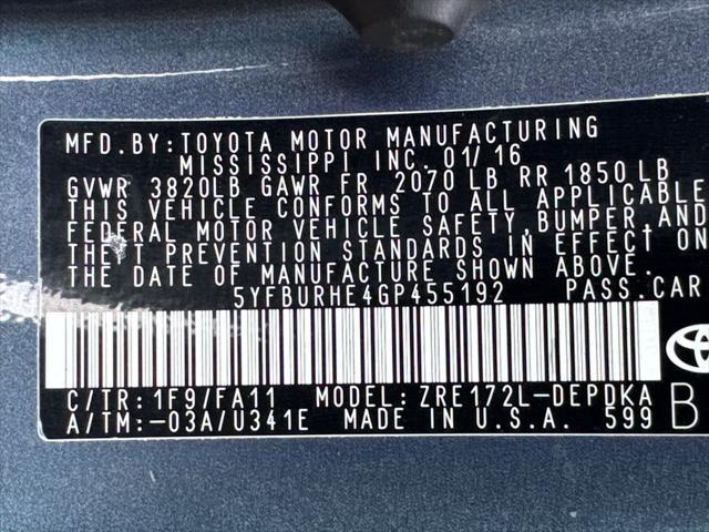 2016 Toyota Corolla L