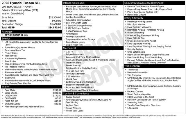 2026 Hyundai Tucson SEL
