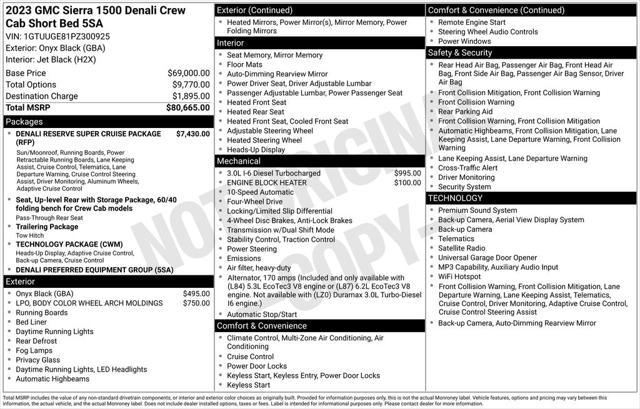 2023 GMC Sierra 1500 4WD Crew Cab Short Box Denali