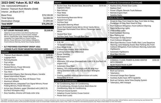 2023 GMC Yukon XL 4WD SLT