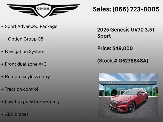 2025 Genesis GV70 3.5T AWD Sport