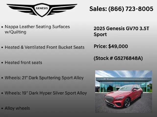 2025 Genesis GV70 3.5T AWD Sport