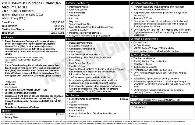 2010 Chevrolet Colorado 1LT