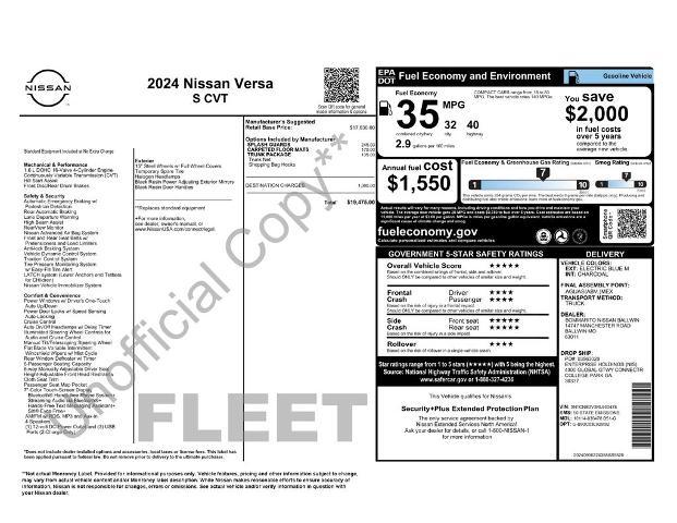 2024 Nissan Versa 1.6 S