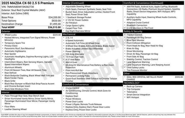 2025 Mazda CX-50 2.5 S Premium Package