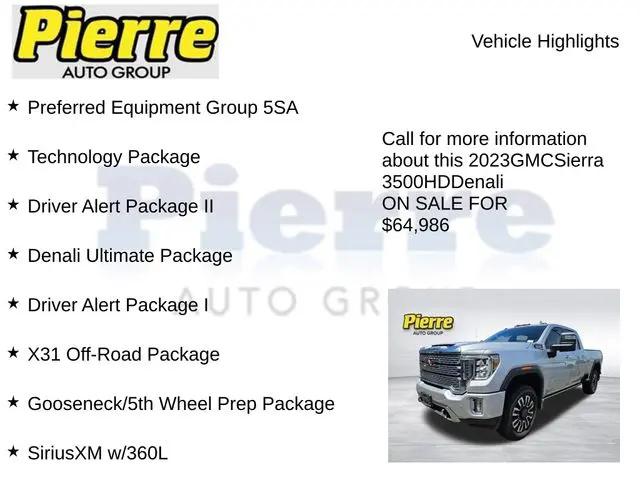 2023 GMC Sierra 3500HD 4WD Crew Cab Standard Bed Denali