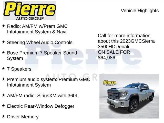 2023 GMC Sierra 3500HD 4WD Crew Cab Standard Bed Denali
