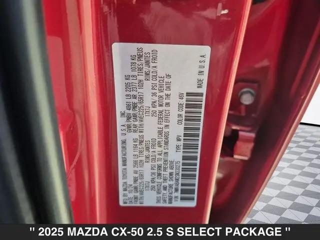 2025 Mazda CX-50 2.5 S Select Package