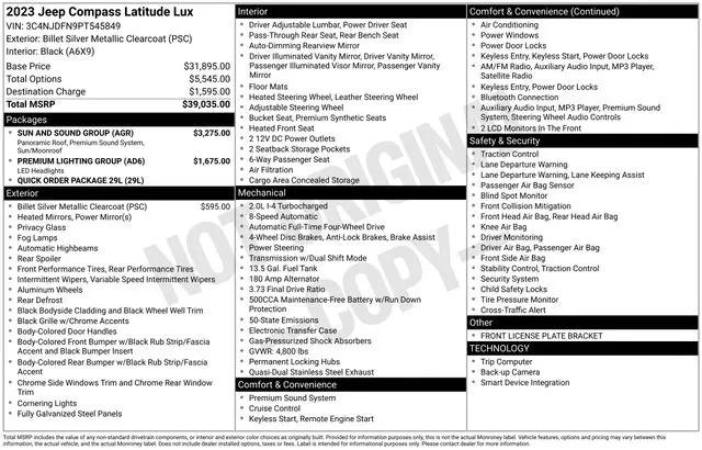 2023 Jeep Compass Latitude Lux FWD