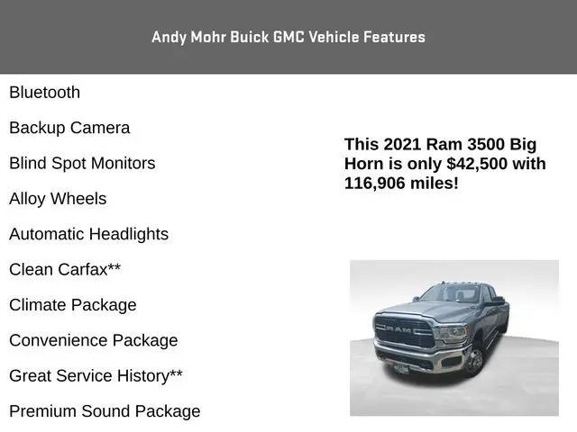 2021 Ram 3500 Big Horn Crew Cab 4x4 8' Box
