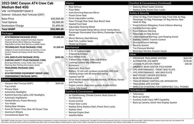 2023 GMC Canyon 4WD Crew Cab Short Box AT4